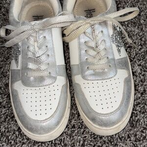 Corkys Silver and White Sneakers